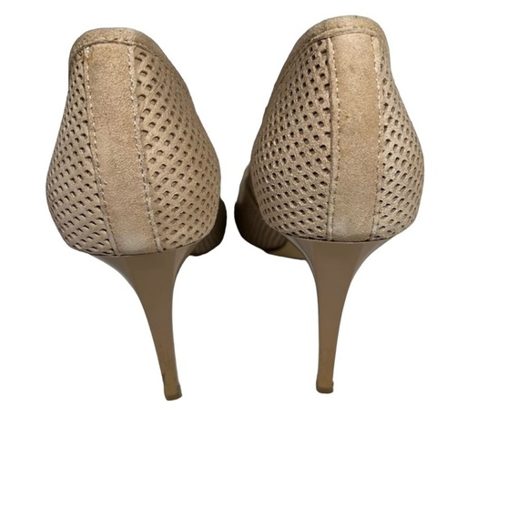 French Connection Monet Nude Suede Perforated heels size 7.5 - Picture 3 of 9